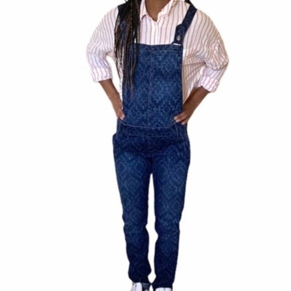 Hollister Denim - Hollister Tribal Print Jeans Jumpsuit Denim Bib Overall Sz XS